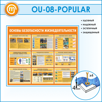 Стенд «Основы безопасности жизнедеятельности» (OU-08)